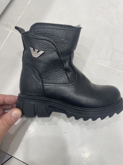 Кожаные зимние обувь