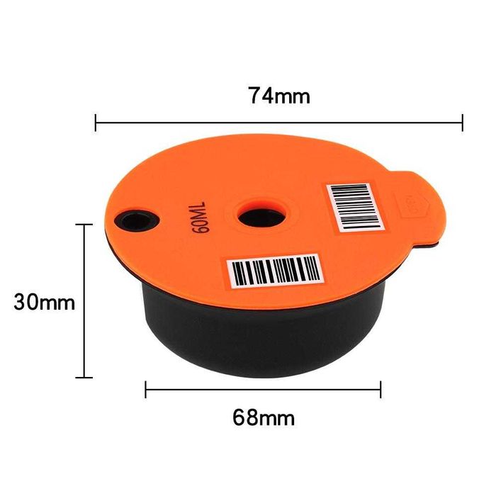 Capsula cafea compatibil Bosch Tassimo, reincarcabila portocaliu