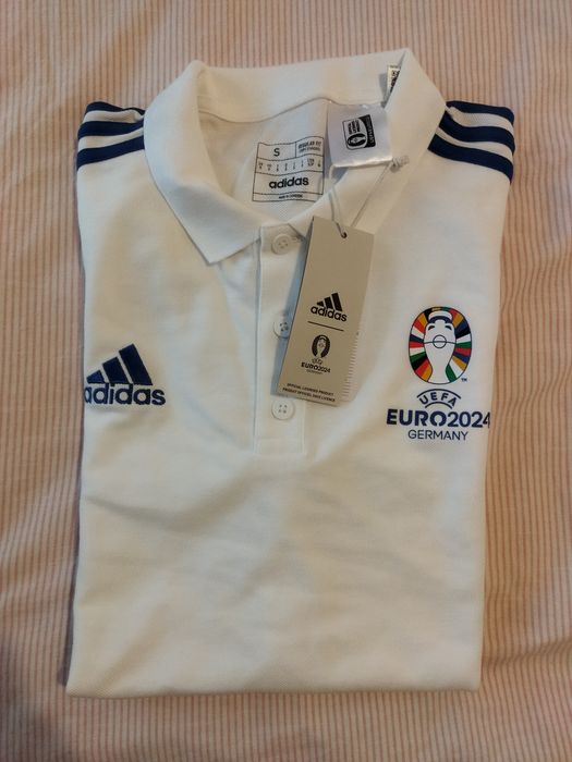 Tricou Adidas Euro 2024 Polo - Alb