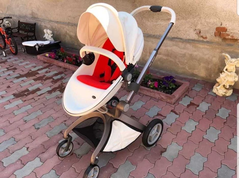 Cărucior 2 in 1 culoare alba