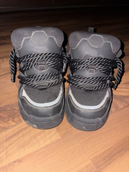 (Lanvin dupe) Zara chunky rope skate sneakers black Y2K