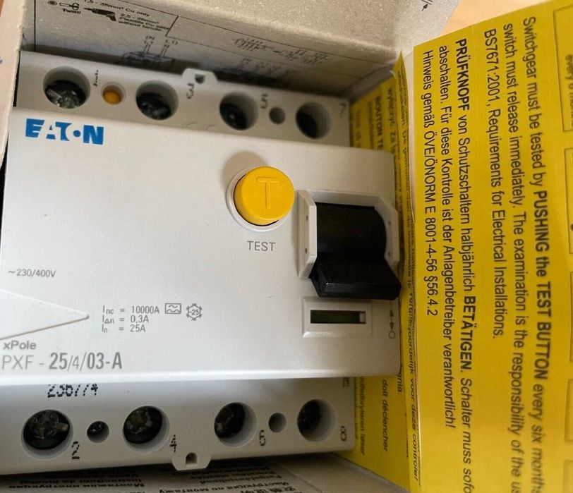 Diferentiale RCCB, RCBO 2, 4 poli, 30mA, 100mA, 300mA 10kA Eaton noi
