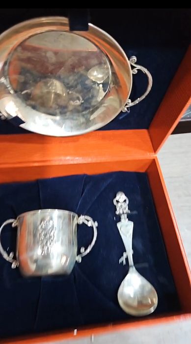 Рассийский серебренный набор фирма Аргента 925пробв 232гр