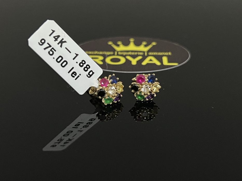 Bijuteria Royal CB : Cercei dama aur 14k  1,88 grame