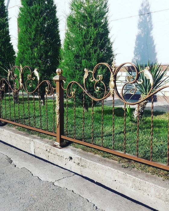 ворота решётка перила оргождения навес лексан naves reshotka darvoza