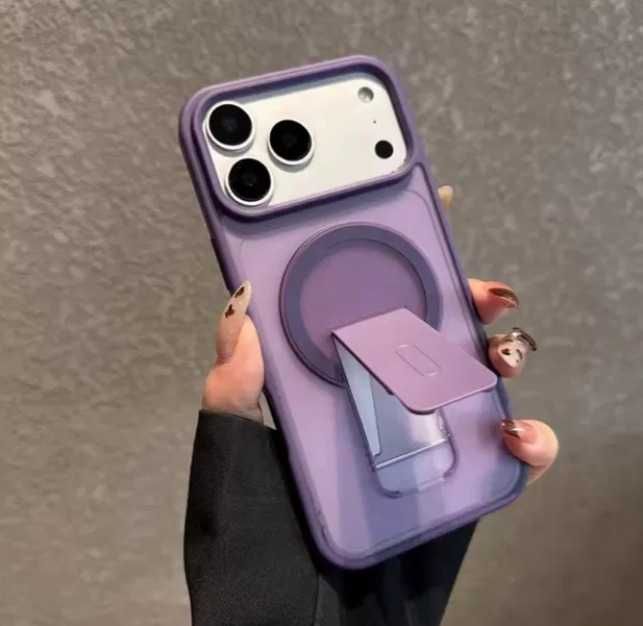 Husa de protectie cu MagSafe si Suport Birou Pliabil pentru iPhone 16 Pro