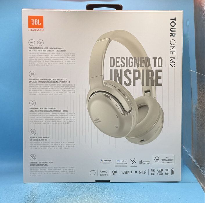 НОВО!!! Аудио слушалки Over-ear JBL Tour One M2, Noise Canceling