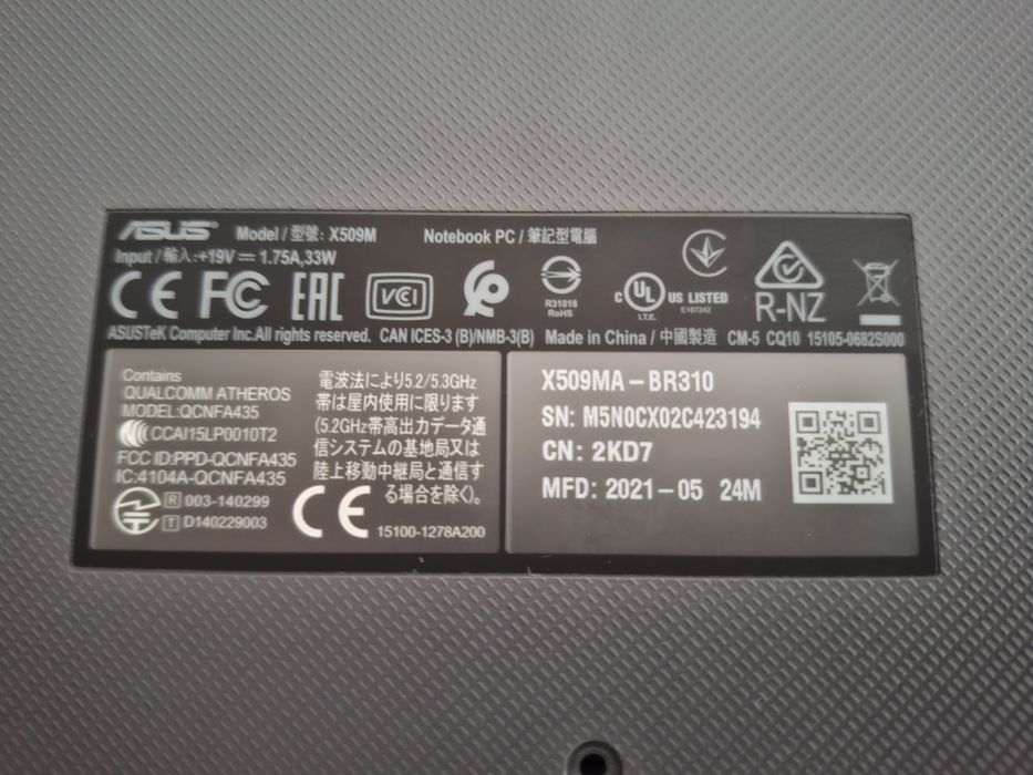 Laptop Asus  X509MA-BR310