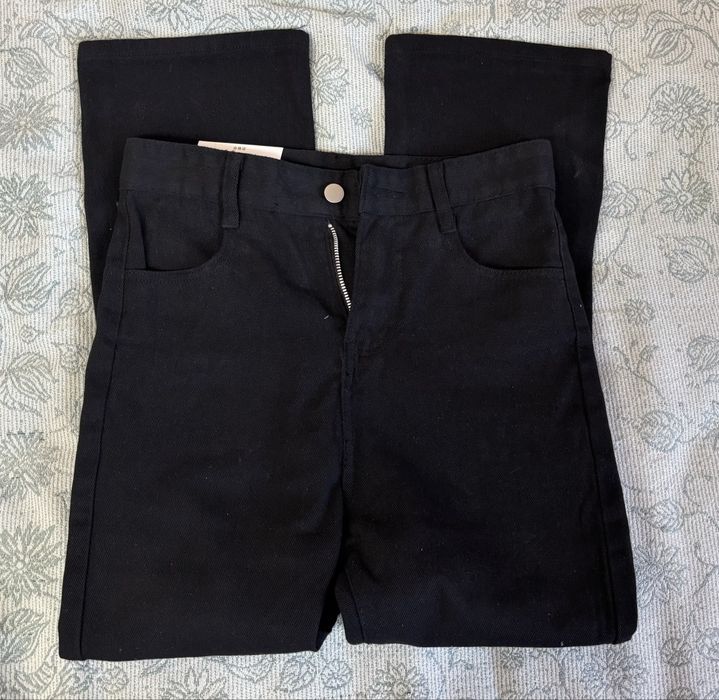 Черные джинсы клёш, размер S