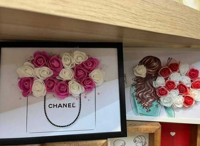 Изработка на пана от цветя и скандинавски мъх и други изделия по избор