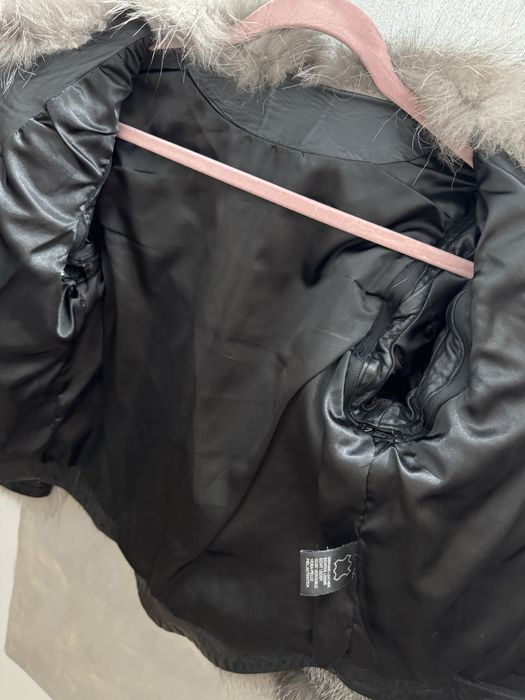 Jachetă / Vestă din Blană Naturală de Vulpe Argintie 2-în-1