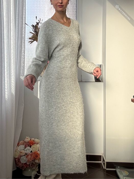 Rochie lunga zara , culoare gri - marimea M - noua cu eticheta