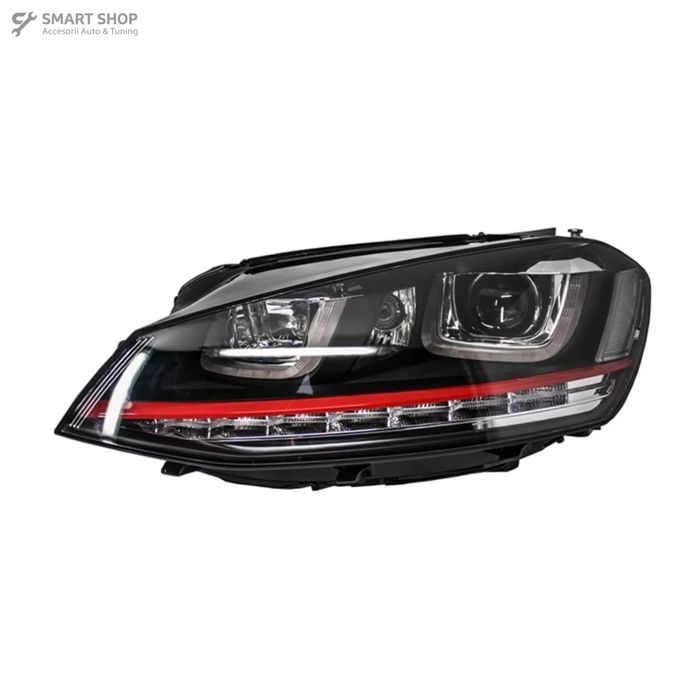 Faruri 3D LED compatibil cu VW Golf 7 VII (2012-2017) R20 GTI Design Semnal Dinamic LED