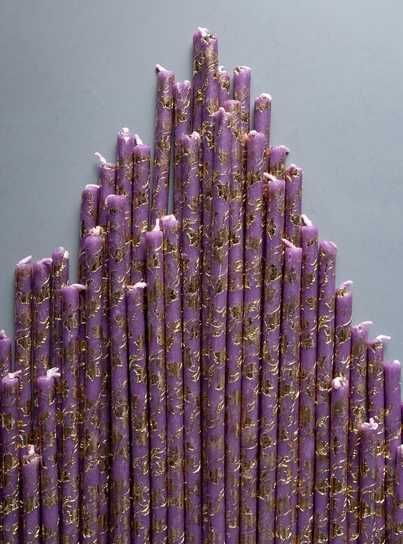 Свечи восковые золоченные