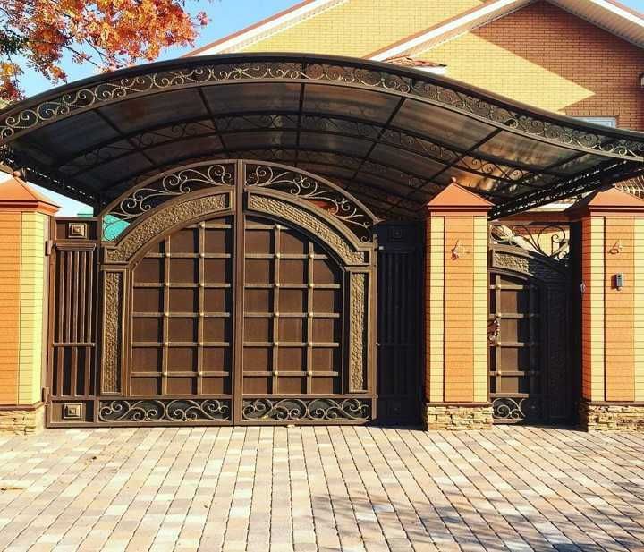 Кованый Распашные Откатные Ворота с Автоматика ВАлматы С Калитка Забор