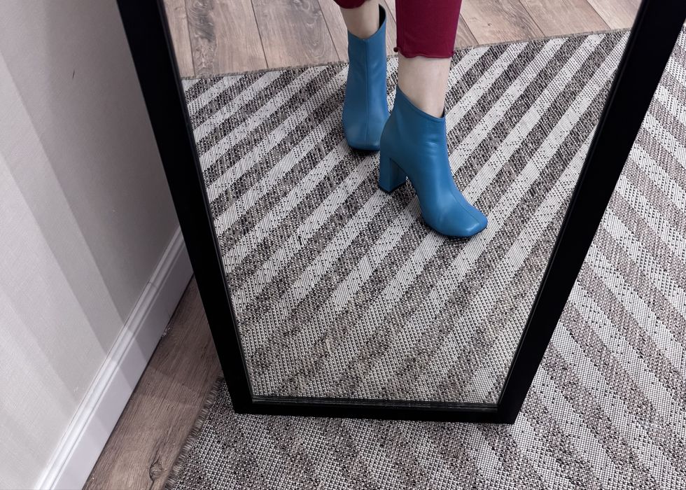 Ботинки Mango натур кожа