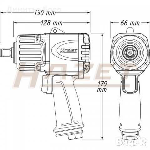 Пневматичен немски гайковерт 2200 Nm HAZET 9012 ТТ