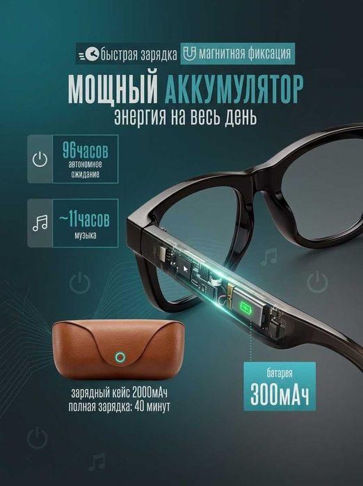 Умные смарт очки с камерой AI-ассистентом МТ5 ULTRA