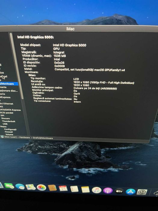 Apple iMac 21.5 A1418 Mid 2014 i5-4260U 8GB RAM FHD 500GB HDD Intel HD