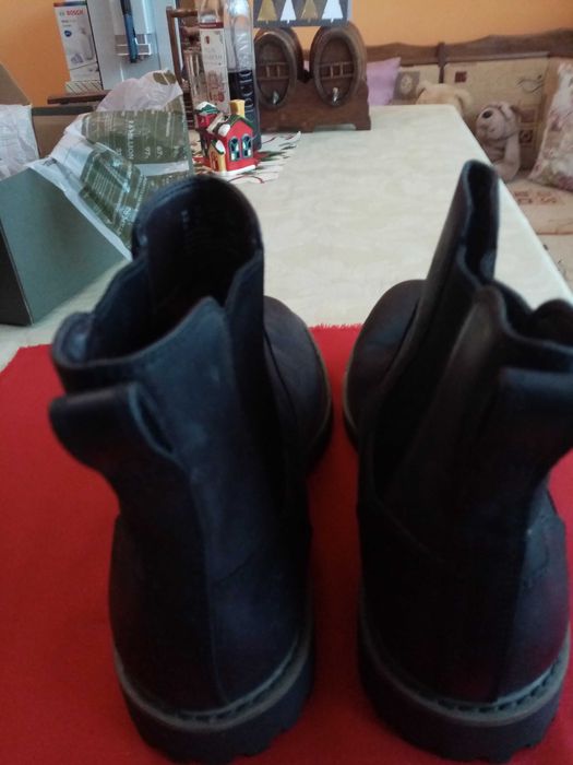 Мъжки боти Clarks 44 дебела ест. кожа, шити, нови