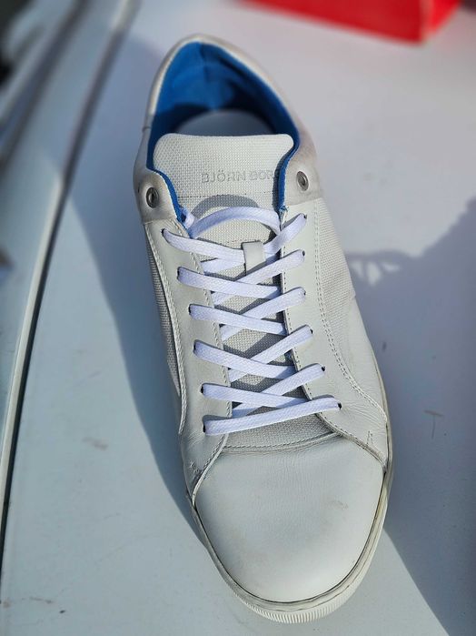 Björn Borg Стилни бели кожени спорти обувки.46номер