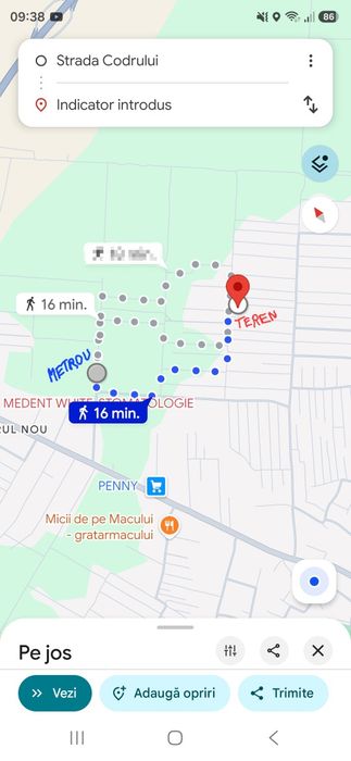 Proprietar, metrou,teren intravilan 441 MP Berceni