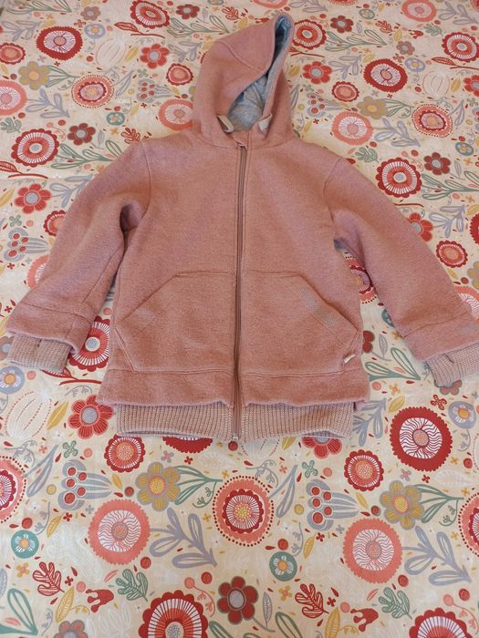 Palton Parka Disana lână organică, 110-116, copii 4-5 ani, impecabilă