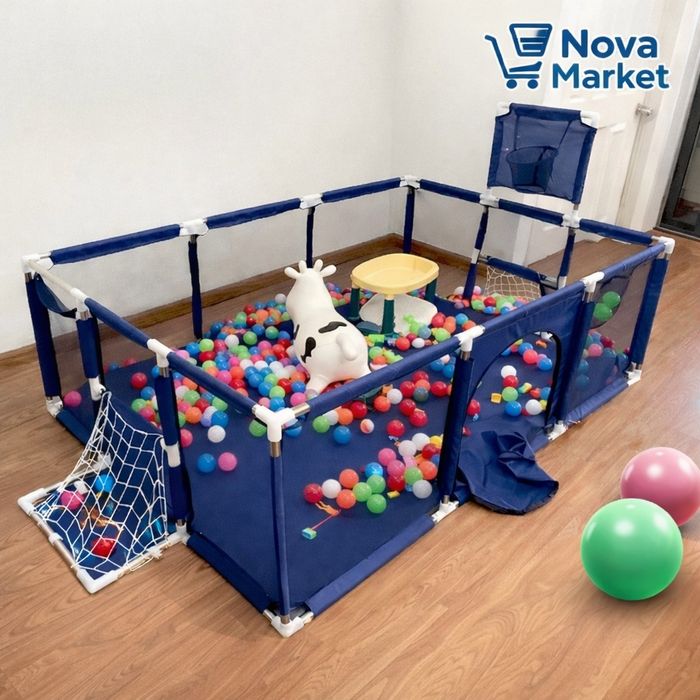 Детский игровой манеж с шариками 160×120×70 см