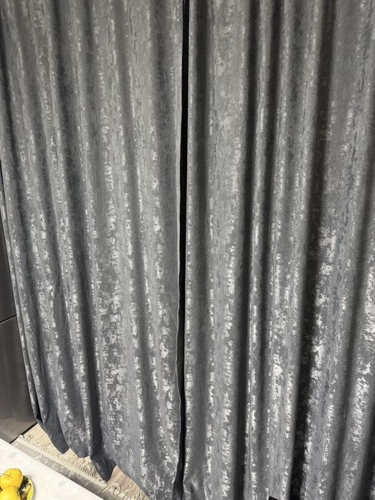 Шторы серые плотные