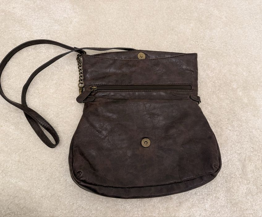 Geanta crossbody Nine West - piele ecologica, maro inchis