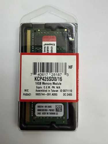 Kit 32GB DDR4 2666MHz Memorie Laptop Kingston 2x16GB KCP426SD8/16 nou