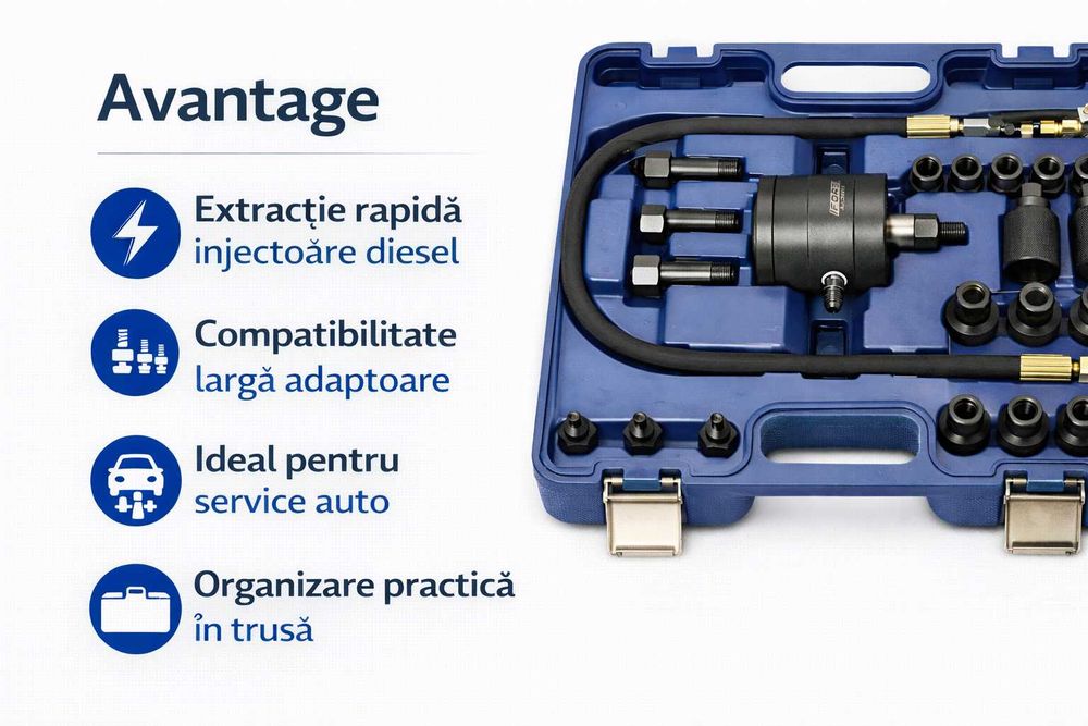 Trusa extractoare injectoare diesel pneumatica profesionala