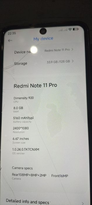 Redmi note 11 pro 128g