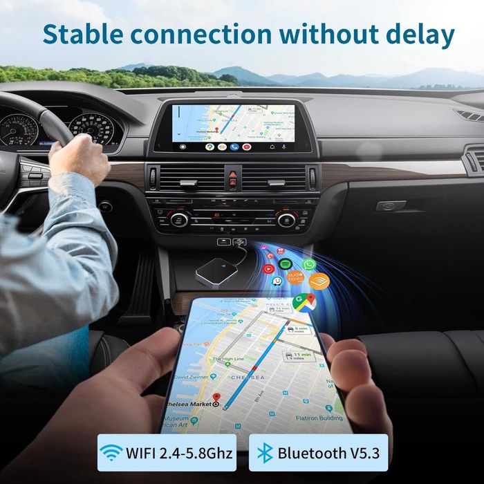 Безжичен адаптер за Android Auto