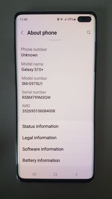 Samsung Galaxy S10 + ca nou 128 GB
