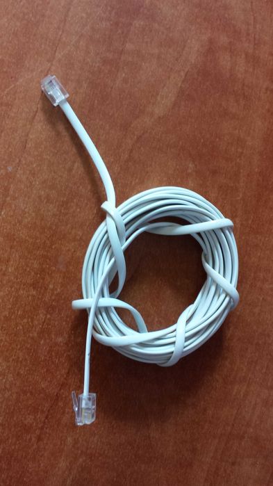 Cablu telefon de 6 m cu mufe