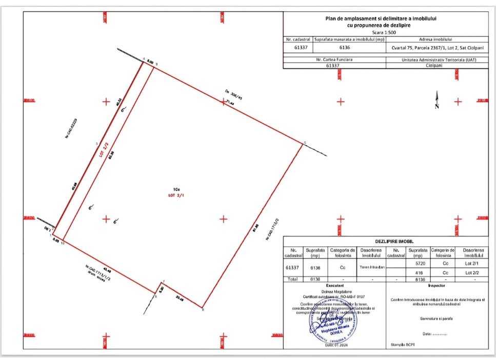 Vand teren intravilan pretabil hala productie 5720 mp