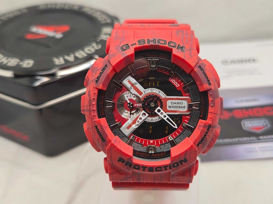 Ceas Sport Casio g shock Ga110 - sl RED  Grafic  .Nou, Garantie 2 ani