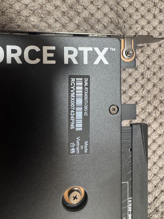 Видеокарта Nvidia RTX 4060 Ti, ASUS DUAL 08G