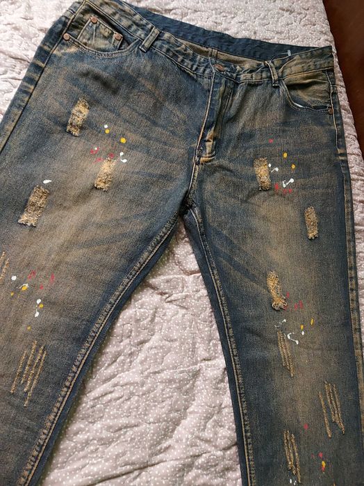 Дънки дамски цветни