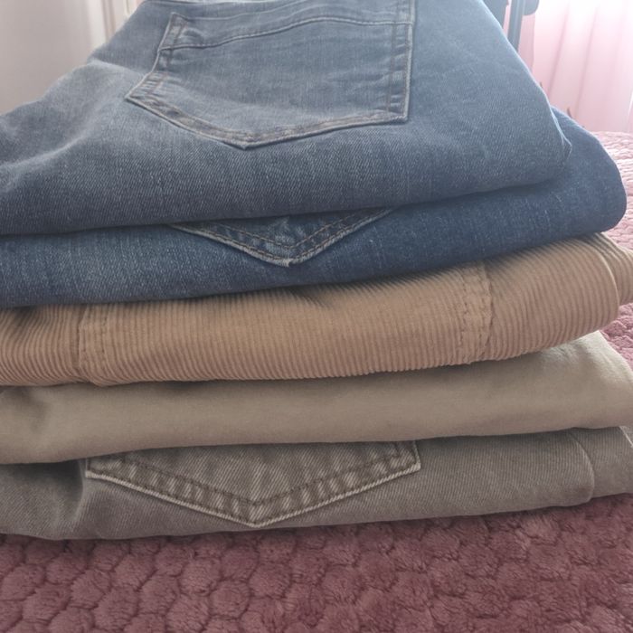 дънки,панталон трикотажен  и джинси Zara,Sisley и други 5бр
