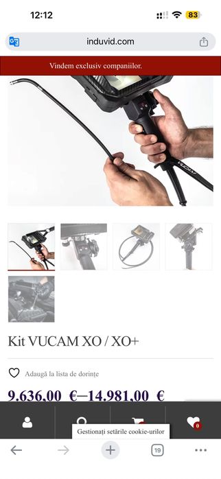 Vucam XO - endoscop  Industrial video portabil  pret 1500 euro