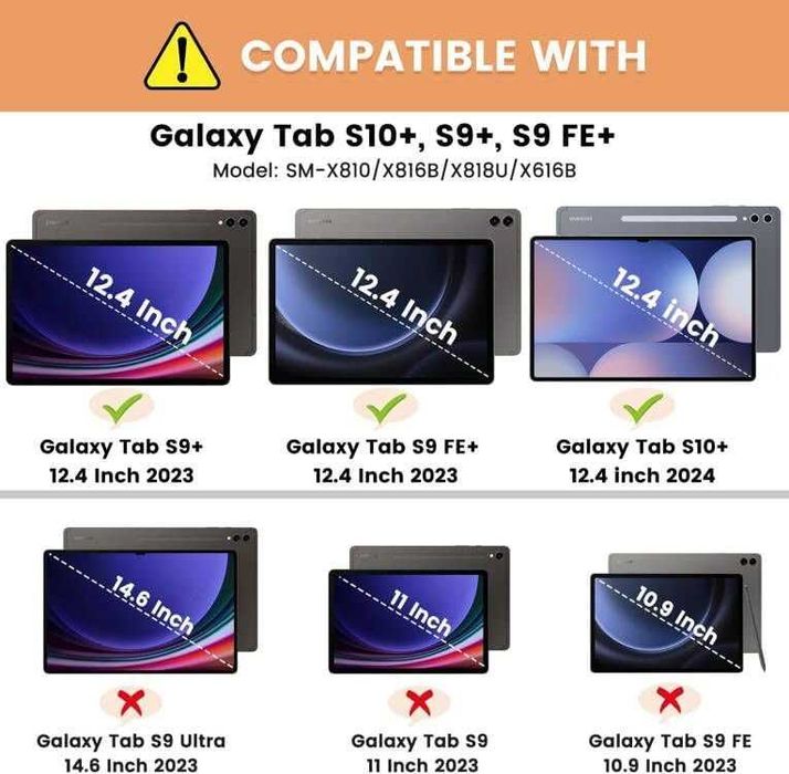 Husa cu Tastatura 360 Infiland pentru Samsung Galaxy Tab 12,4 inch