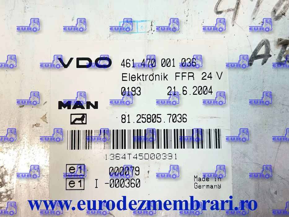 calculator motor + ffr man tga 51.11616.7178 81.25805.7036