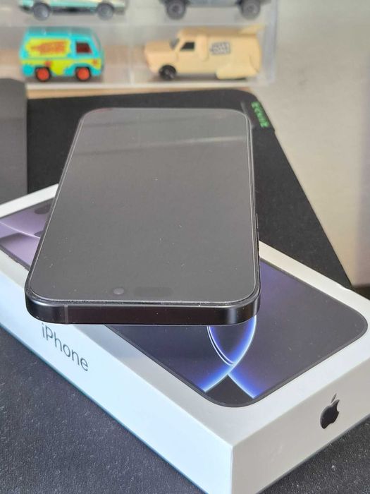 iPhone 16 Pro Max 512GB Black Titanium | 100% Battery Health | Husă MOUS Walnut + 2 Folii Spigen