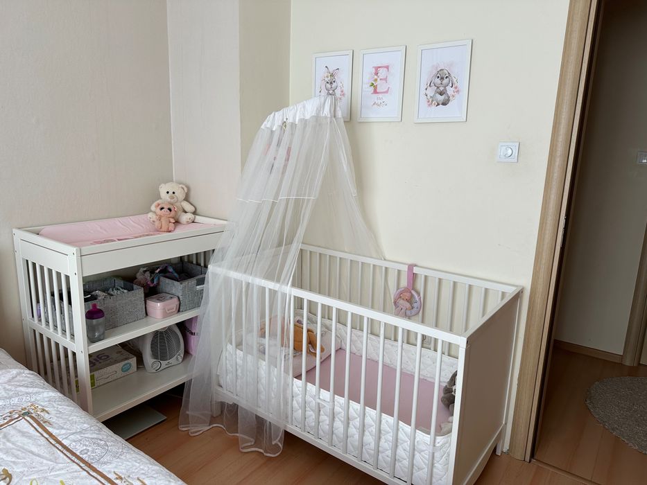 Бебешка кошара ИКЕА+шкаф за преповиване