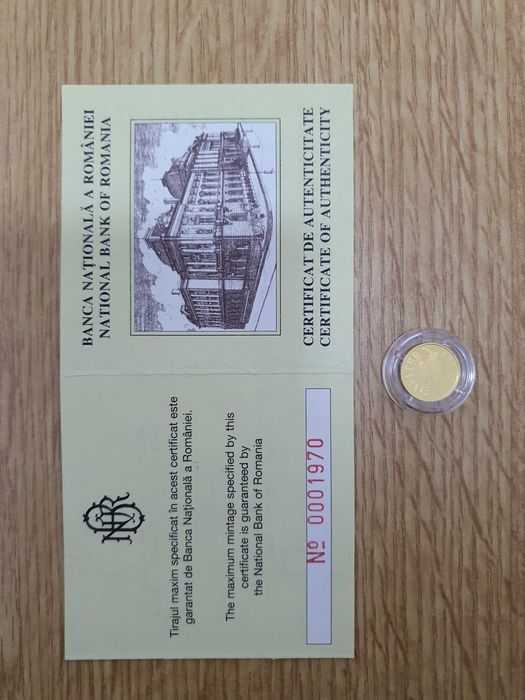 Monede numismatice BNR Aur (puritate 999,9) 1999 - 2002 - 2003 - 2010