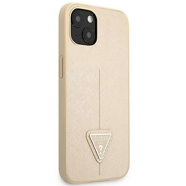 Guess hardcase saffianotriangle logo - дизайнерски кожен кейс за iphon