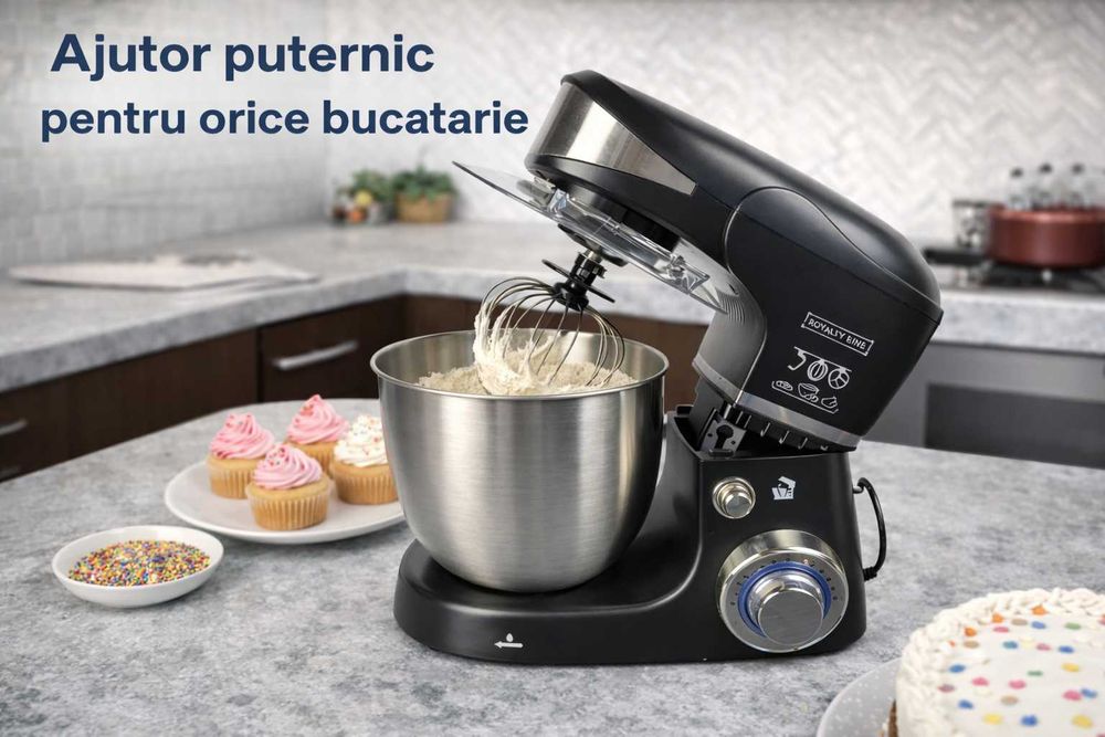 Mixer planetar Royalty Line 1600W cu bol inox 5L