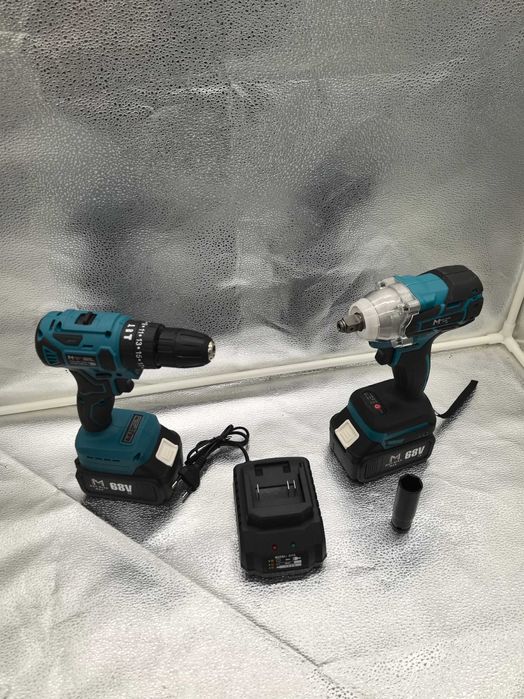 Set scule Matrixx, 2 piese, Brushless, 68V, cu 2 acumulatori – 399 lei